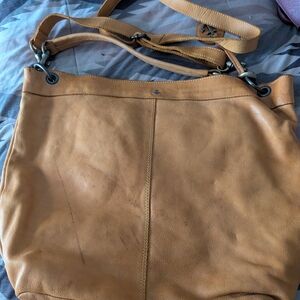 Tan Leather Hobo Bag
